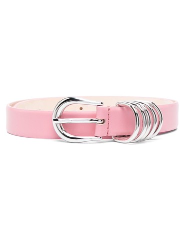 Déhanche - Hollyhock leather belt - women - Zamak/Calf Leather - L - Pink
