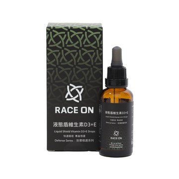 RACE ON 液態盾維生素D3+E滴劑40ml 2入