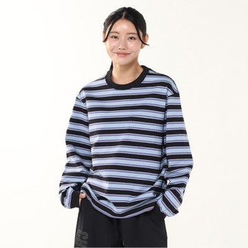 CHUMS Heavy Weight Border L/S T-Shirt 男 長袖上衣 黑/淺藍 CH012657K096