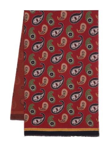 Altea - paisley-print virgin wool scarf - men - Virgin Wool - One Size - Red