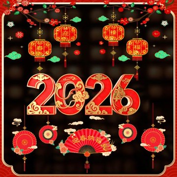 春節商場玻璃櫥窗貼福字新年裝飾