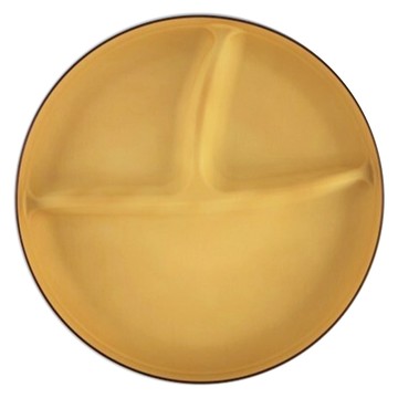 三義漆器店 樹脂分隔餐盤 深圓盤  耐摔輕量 可機洗  綠色  1個