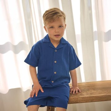 Brands4kids 藍色裝飾抽繩短褲_Enfant系列