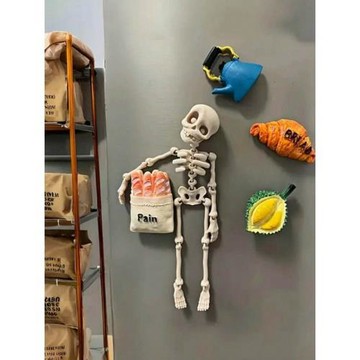 跨境外貿新款代發Bone Fridge Magnet 3D Printed Movable Joint