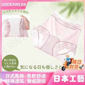 🚀虧本到貨🚀日本🇯🇵 Tokaifu大碼蕾絲高腰桑蠶絲冰絲山茶花內褲