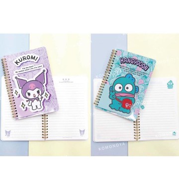 小禮堂 Sanrio 三麗鷗 造型線圈筆記本&便條紙 (擺POSE) 酷洛米 人魚漢頓