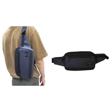 ~雪黛屋~SPYWALK 腰包大容量主袋+外袋共四層工作運動隨身品專用科技防水皮織布