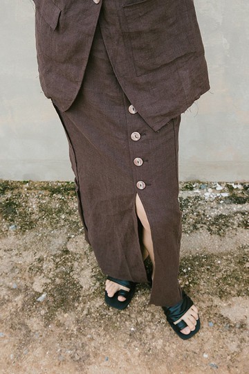 慵懶度假風 開衩半裙