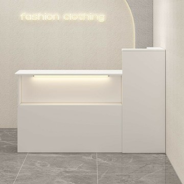 前台 收銀台 接待台 櫃檯 展臺 免運 開立發票 前臺收銀臺柜臺網紅新款高檔美容院店鋪吧臺轉角理發店小型接待臺