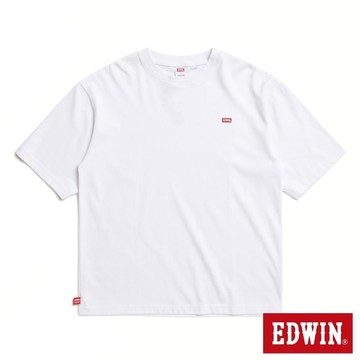 EDWIN 男裝 COOL FLEX 小繡花寬版短袖T恤 (白色)