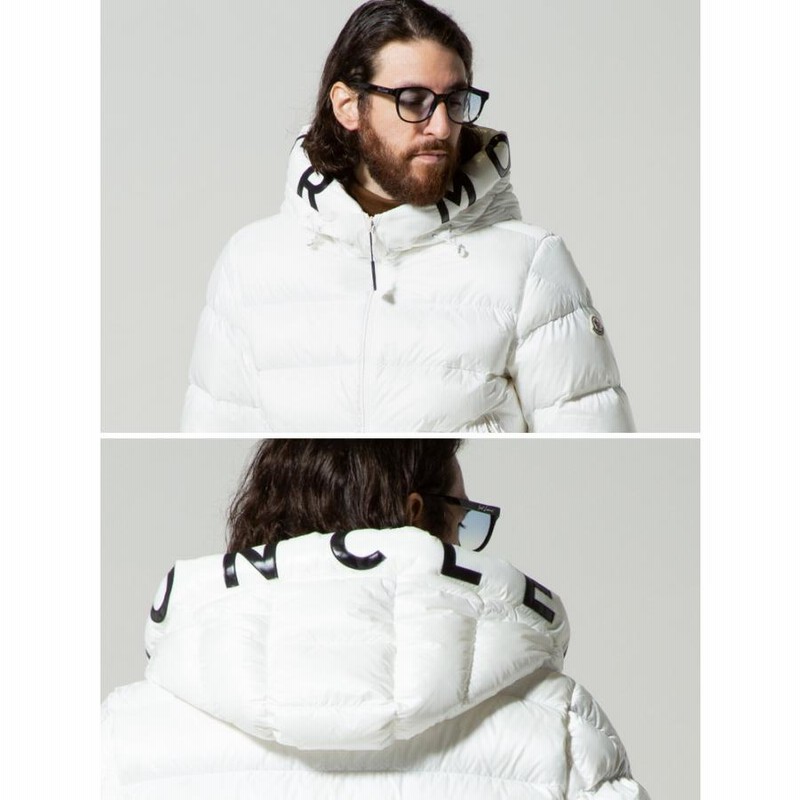 モンクレール メンズ MONCLER ダウンジャケット ロゴ フード ナイロン