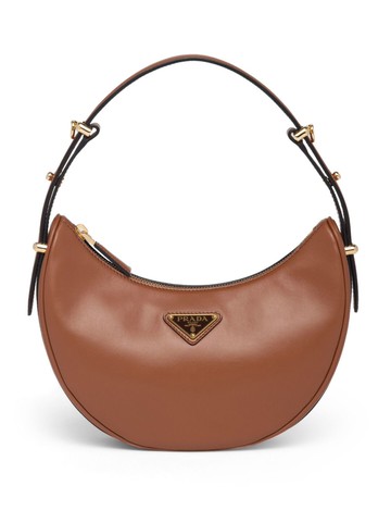 Prada - Arqué leather shoulder bag - women - Leather - OS - Brown