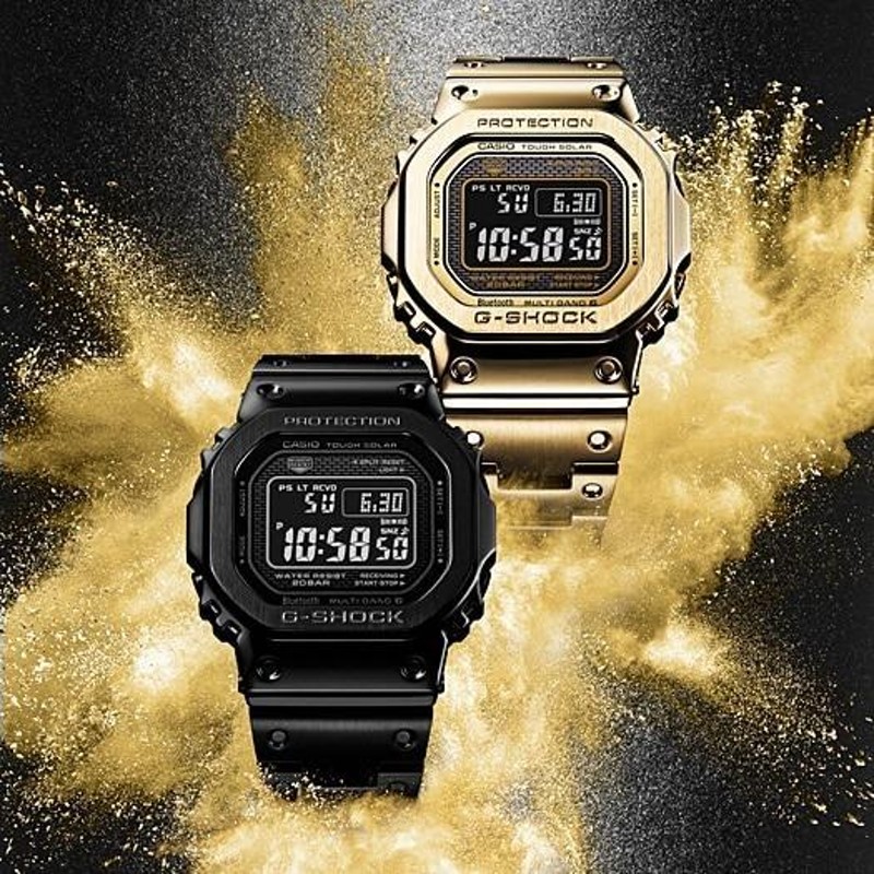 CASIO腕時計 電波ソーラーG-SHOCK ジーショック フルメタル ゴールド GMW-B5000GD-9JF 国内正規品 | LINEショッピング