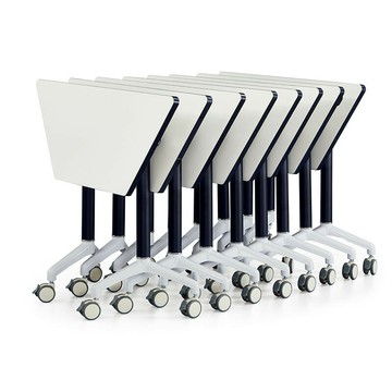 爵隆簡約組合移動折疊培訓桌梯形辦公桌會議長條拼接課桌椅六邊桌[DD030109]