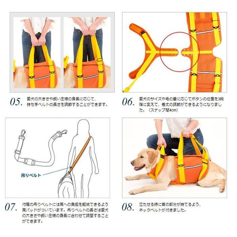 歩行補助ハーネス LaLaWalk 大型犬用 M-