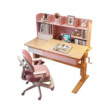 【HappyLife】實木閱讀架升降書桌B款120公分 Y12151原粉白