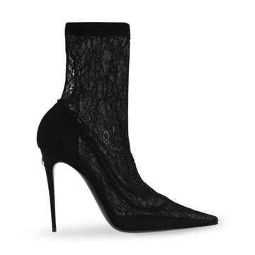 Dolce & Gabbana - Black Stretch Lace Boots