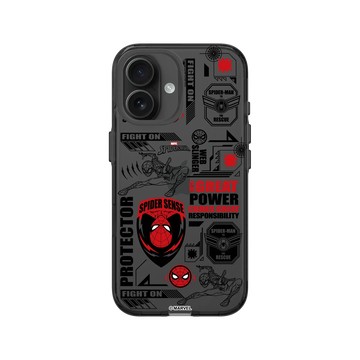 iPhone 16 Clear (相機按鈕) 酷墨灰 - 蜘蛛人 Spider-man - 蜘蛛人 - 標誌圖案