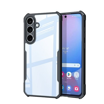 XUNDD 軍事防摔 三星 Galaxy S25 FE 鏡頭全包覆 清透保護殼 手機殼(夜幕黑)