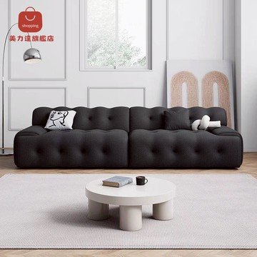 免運/公司貨 沙發 休息區沙發 意式極簡羅奇堡布藝沙發現代簡約客廳小戶型設計師網紅直排沙發 可開發票 全館五折 工廠現貨直銷 新品特價 d1112