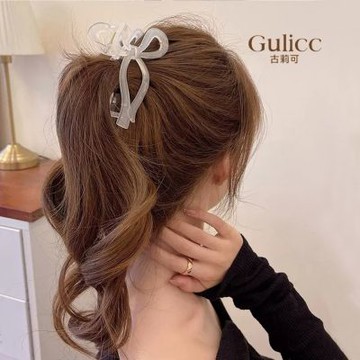 Gulicc 韓國 氣質 蝴蝶結 抓夾 買一送一(韓版 髮飾 髮夾 鯊魚夾 蝴蝶結 生日禮物 雙11 聖誕節)