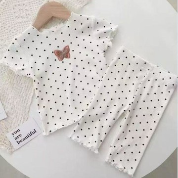 🎀biubiu童裝🎀女童家居服年夏季兒童空調服女孩短袖睡衣分體兩件套裝高級感