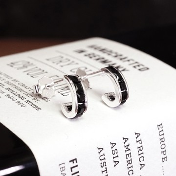 ART64 純銀 遙望寂靜 針式耳環 925純銀耳環 女生耳環 男生耳環