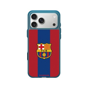 iPhone 17 Pro Max Clear (相機按鈕) 夜幕藍 - FC Barcelona - Logo - Two Tone Background