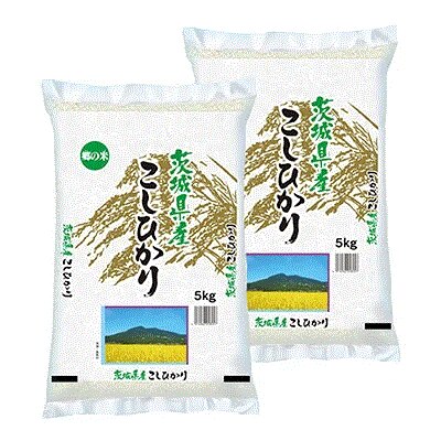  新米 茨城県産 コシヒカリ 精米 5kgX2袋 お米　米屋直送（沖縄離島は発送不可)　令和5年産　こしひかり 白米 精米 新しいお米 お米 ギフト お米