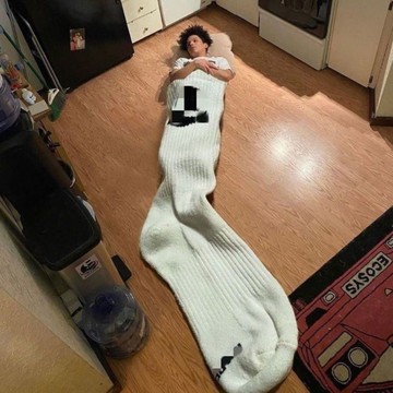 限時下殺！免運 襪子睡袋 襪子被子 大型襪子 襪子 秋冬防寒加大戶外露營抗寒四季通用提花 八折下殺 限時減免 特價出 可開發票