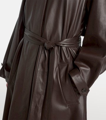 The Row Ryota leather coat