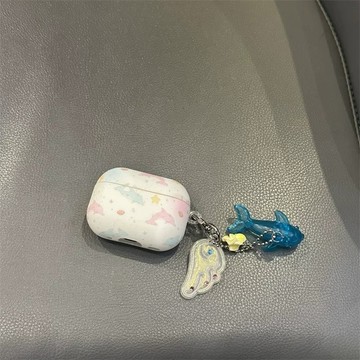 小衆暈染星星小海豚耳機套 適用airpod4耳機殼 蘋果耳機Pro/2/3代保護套 全系列適用