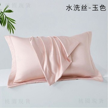 現貸隔日達531💥冰絲枕套枕頭套夏季涼爽一對一隻48X74純色枕芯套