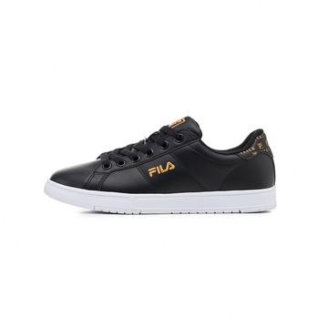 FILA 中性運動小白鞋-黑金 4-C117Z-008