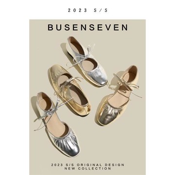 柒步森林仙女風平底中空系帶瑪麗珍單鞋軟皮舒適包頭涼鞋子女春T