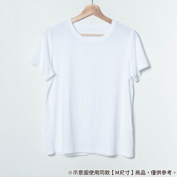 女仕圓領T恤 短袖 莫代爾 白 L NITORI宜得利家居