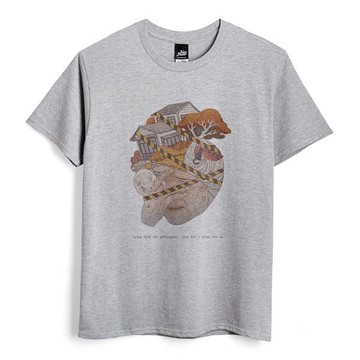 不當徵收 - 深麻灰 - 中性版T恤