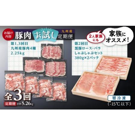 ふるさと納税 九州産豚肉お試し定期便5.26kg（計3回） 鹿児島県大崎町