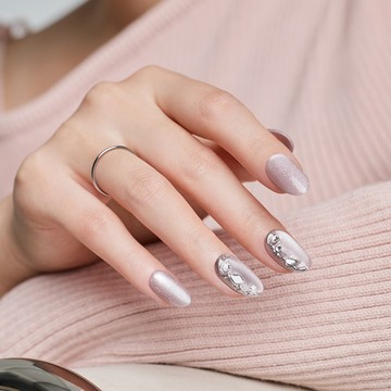 Dashing Diva/P 頂級璀燦美甲片-鏽紅薄紗 30片/盒 MDU5W001AG