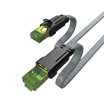 MoZuo Cat.8 抗干擾 超極速八類萬兆網速40Gbps電競級扁線 5M