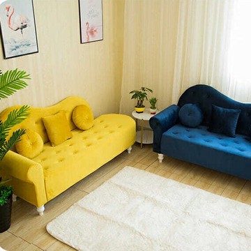 歐式貴妃椅布藝沙發小戶型臥室公寓出租房三人雙人服裝店鋪小沙發