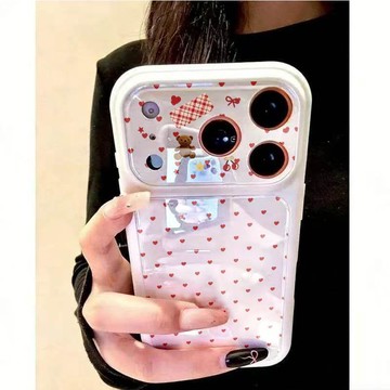 愛心櫻桃小熊適用蘋果17ProMax手機殼iPhone17/16/15pro視窗14/13