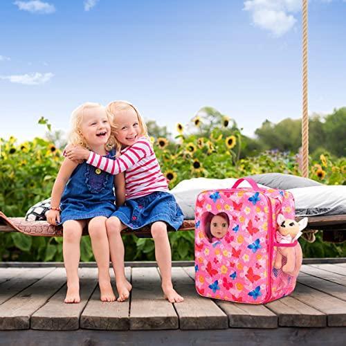 ZITA ELEMENT Items 18 Inch Girl Doll Carrier Case with Clothes and Access