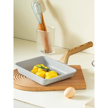 玉子燒煎鍋不粘鍋麥飯石方形煎蛋鍋厚蛋燒鍋平底小家用早餐神器