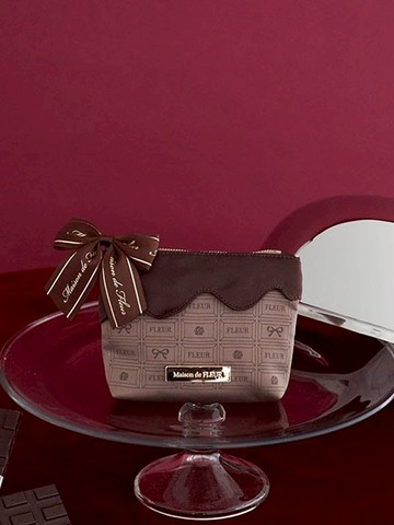 熔岩巧克力蝴蝶結迷你收納包(08001299700) - Maison de FLEUR