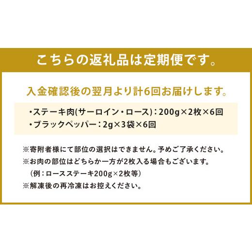 ふるさと納税 熊本県 菊池市 熊本県産 黒毛和牛 サーロイン・ロース ステーキ 400g ブラックペッパー付 牛 肉