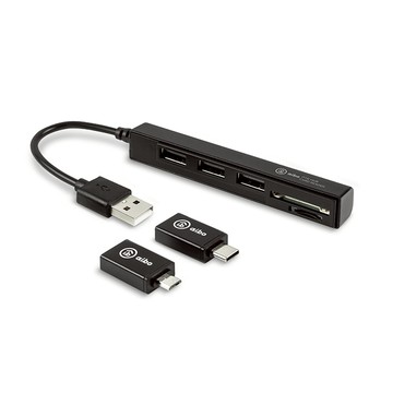 aibo OTG讀卡機+HUB(Type-C/Micro USB/USB2.0)