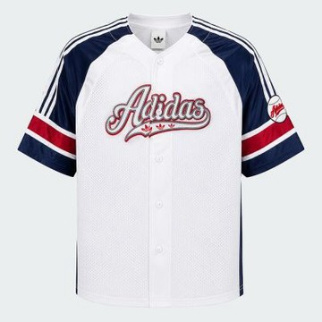Adidas 愛迪達 Baseball Shirt LF6054 男 T恤 運動上衣 休閒短袖 復古球衣 白