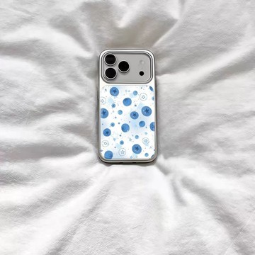 ✨iphone18pro手機殼✨ins復古個性可愛藍莓電鍍銀 適用蘋果iPhone17promax手機殼1615pr