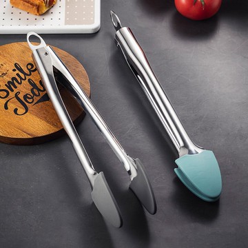 304不銹鋼食品夾廚房多功能燒烤牛排夾菜烤肉饅頭食物夾家用防燙